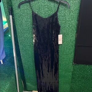 Nanette Lepore Black Sequin Maxi Dress